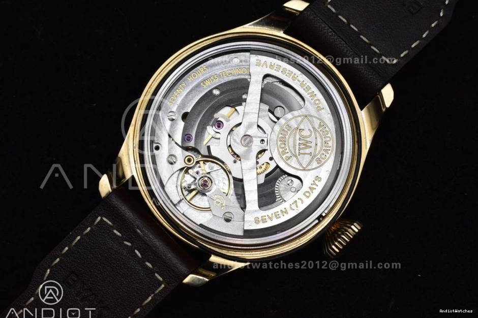 Strap 1:1 on A Real Edition Bronze Minimalist 519 Pilot Big IW501005 Leather ZF Brown Black Dial Best 0302